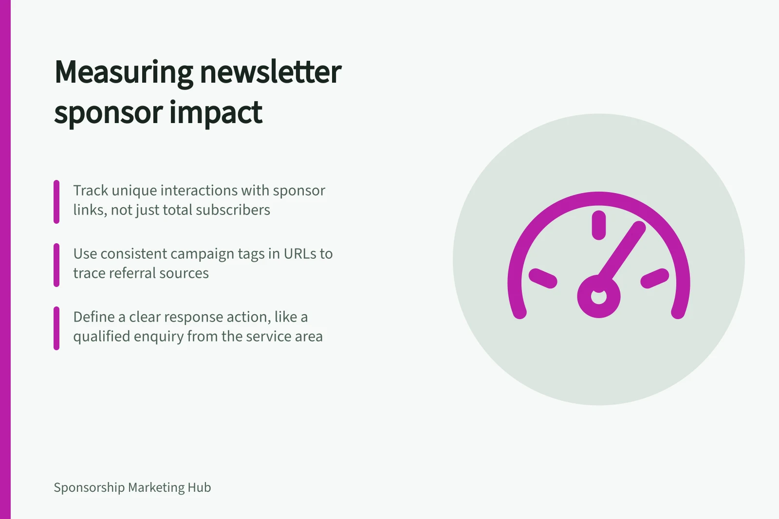 Measuring newsletter sponsor impact: Track unique interactions with sponsor links, not just total subscribers; Use consistent campaign tags in URLs to trace referral sources; Define a clear response action, like a qualified enquiry from the service area